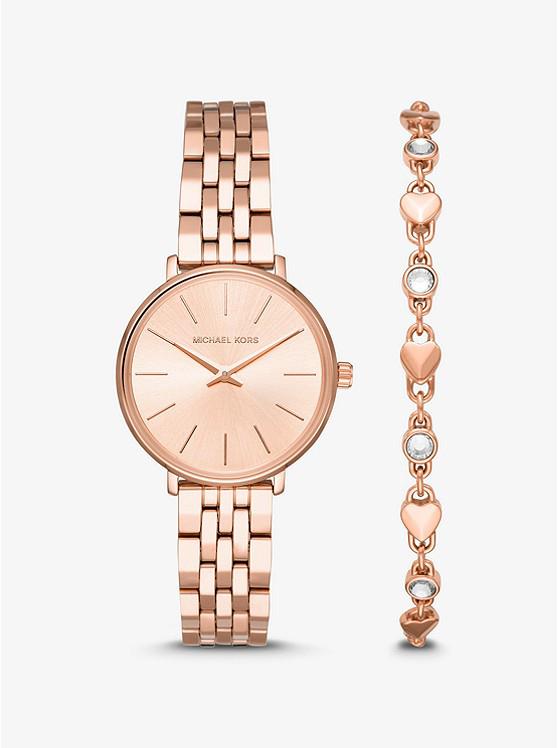 Michael Kors pyper horloge & armband t.w.v. €329, Sieraden, Tassen en Uiterlijk, Horloges | Dames, Ophalen of Verzenden