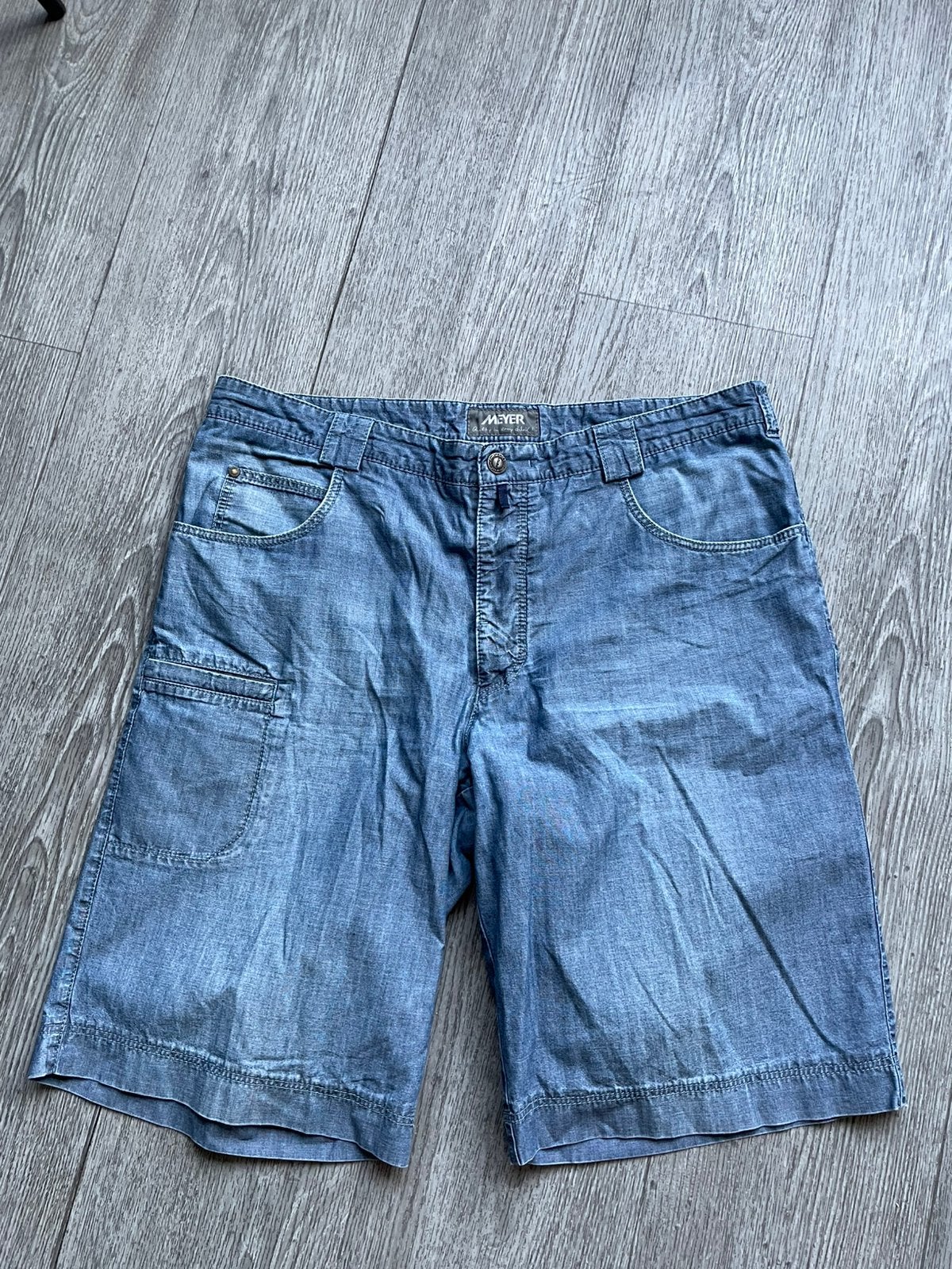 Korte broek Meyer mt 54 vaste prijs 10 euro., Kleding | Heren, Spijkerbroeken en Jeans, Ophalen, Zo goed als nieuw, Blauw, W36 - W38 (confectie 52/54)