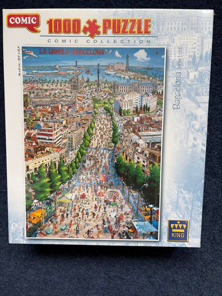Puzzel 1000 stukjes La Rambla Barcelona, Ophalen of Verzenden, 500 t/m 1500 stukjes, Nieuw, Legpuzzel