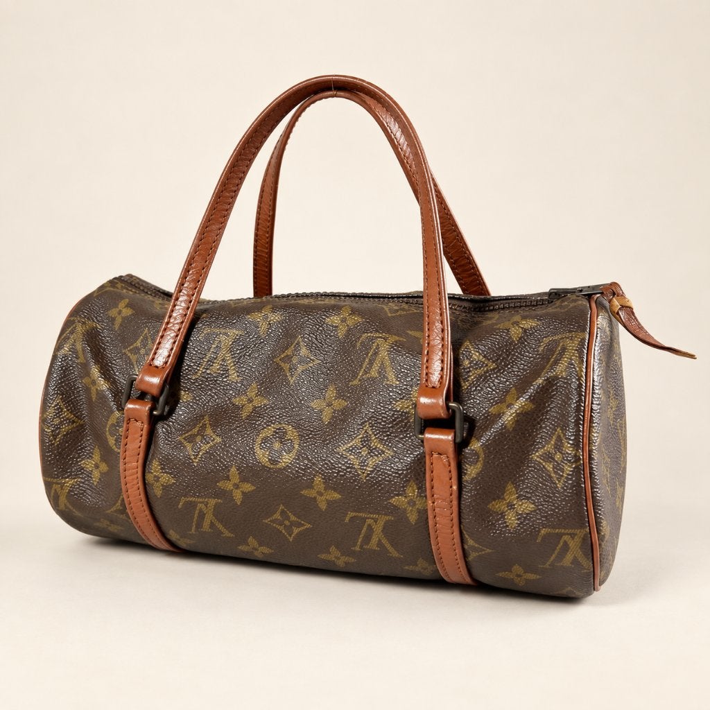 Louise Vuitton Papillon 26 handtas, Sieraden, Tassen en Uiterlijk, Ophalen of Verzenden, Gebruikt, Bruin, Handtas