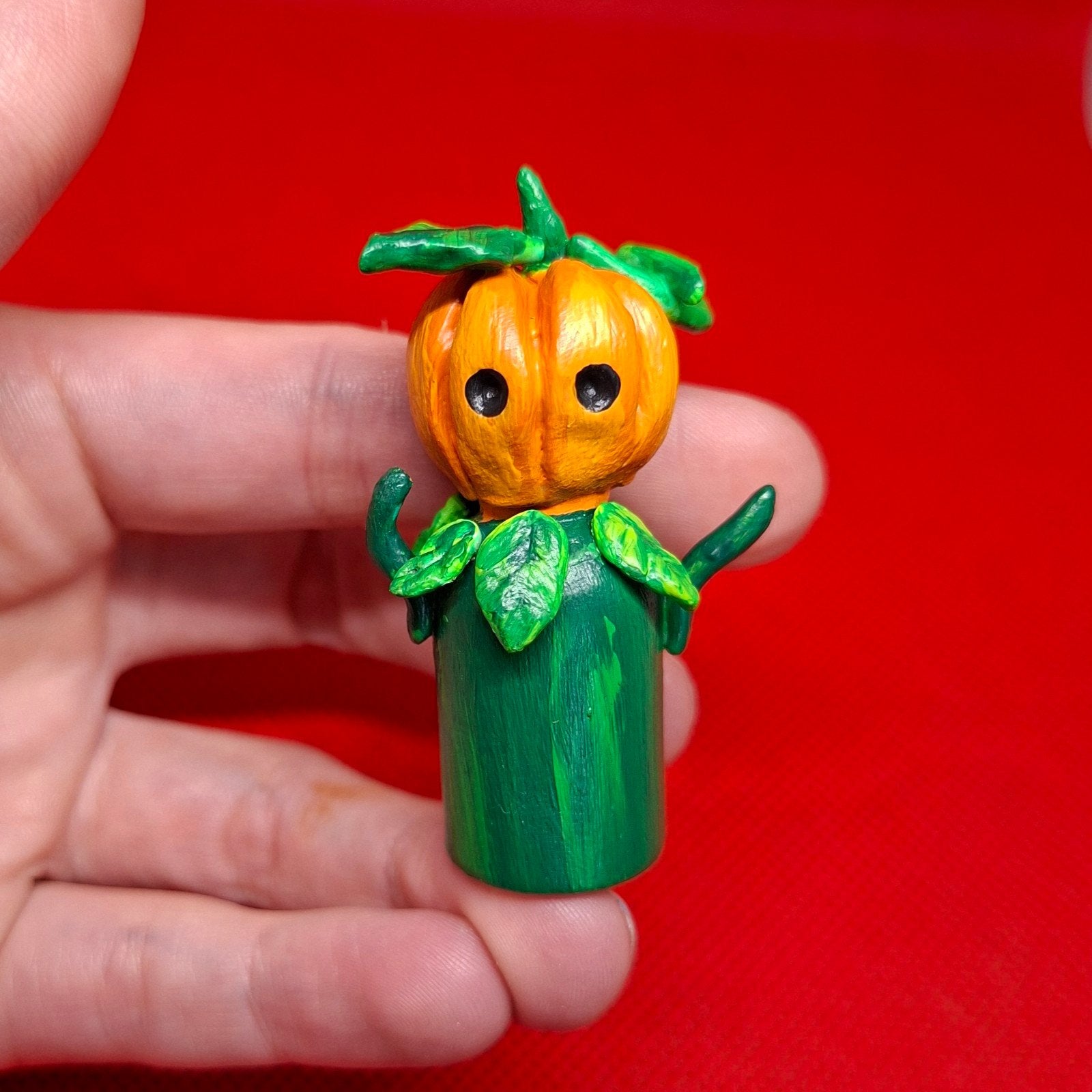 Handgemaakte Pompoen Pegdoll - Unieke Decoratie, Ophalen of Verzenden, Nieuw