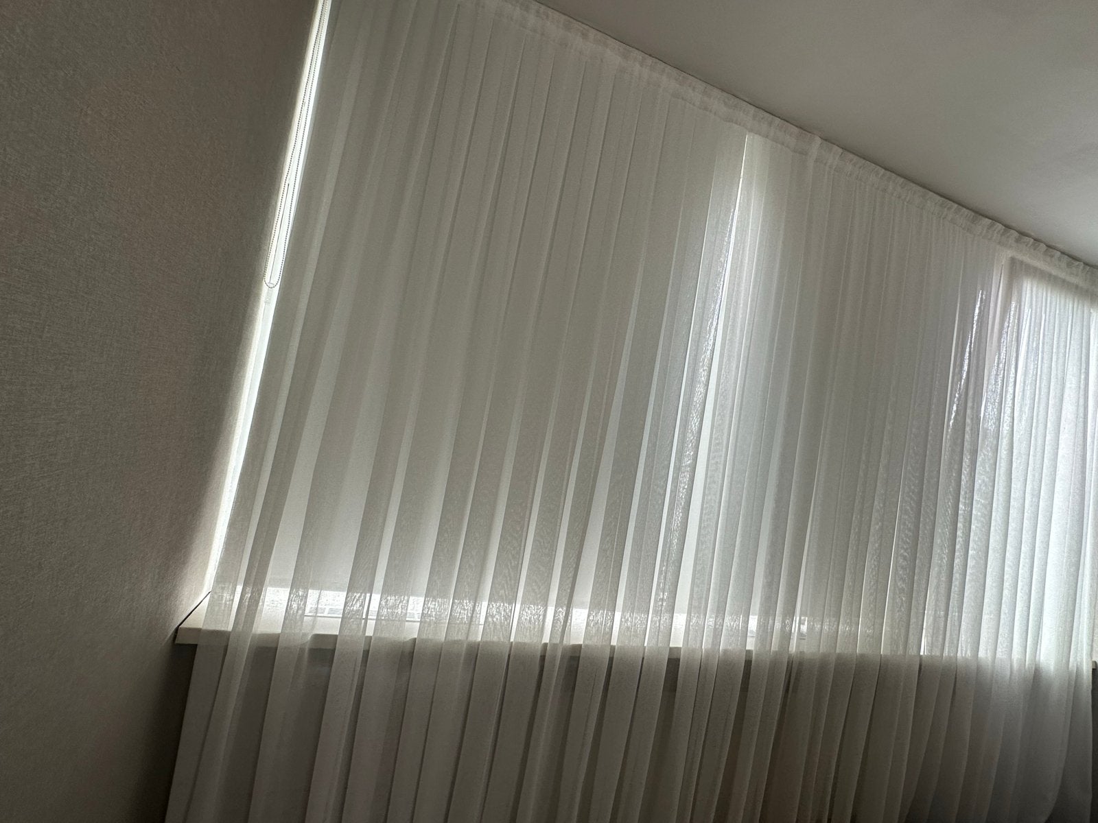 Linnen vitrage wit h:2.60 b:3.75, Ophalen, Gebruikt, Wit, 200 cm of meer