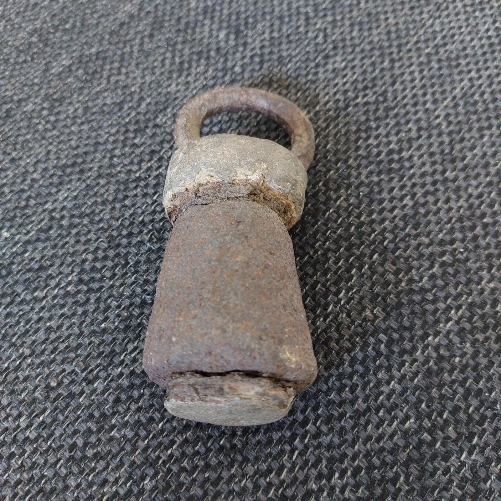 Antiek gietijzeren gewicht met ring, Ophalen of Verzenden