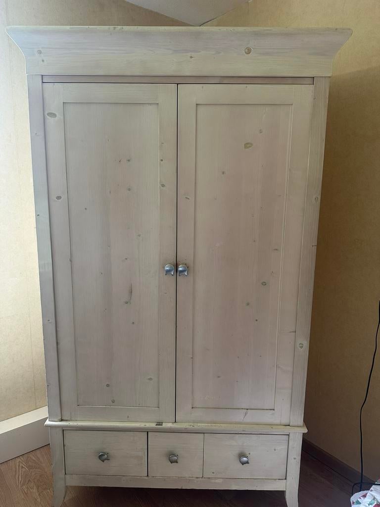 Whitewash kleding kast, Ophalen, Gebruikt, Kast, 50 tot 70 cm