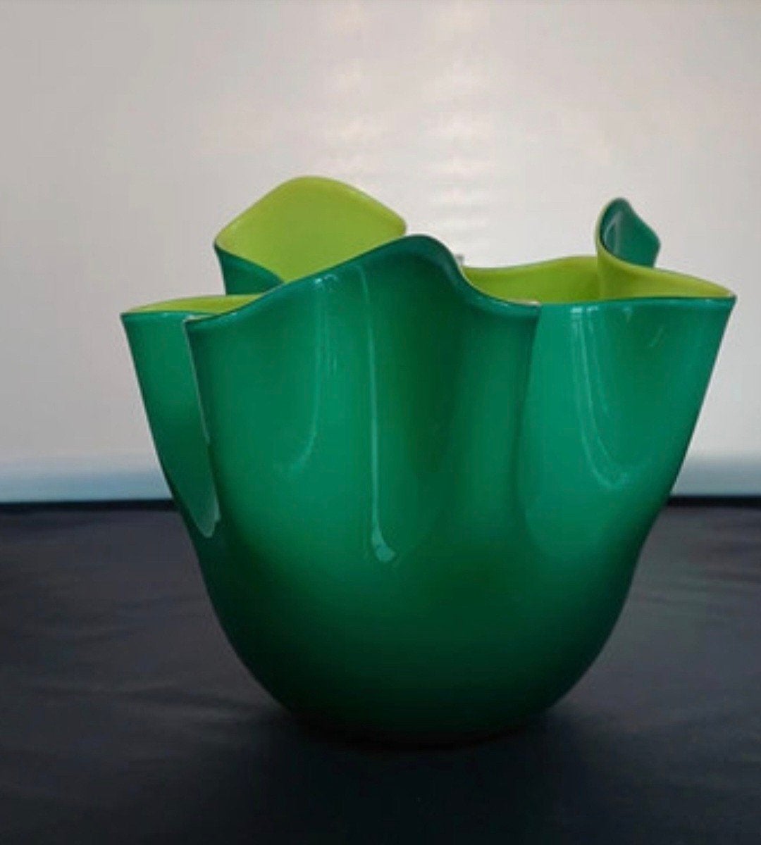 Venini Fazzoletto Murano vaas – 2006 – Fulvio Bianconi, Ophalen of Verzenden