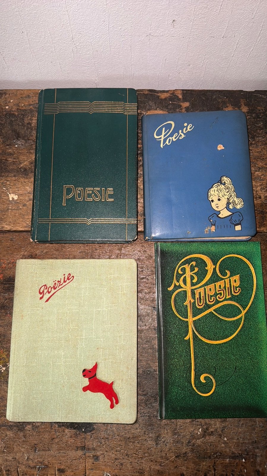 3 zeer oude poezie albums en boekje over poezie albums, Ophalen of Verzenden