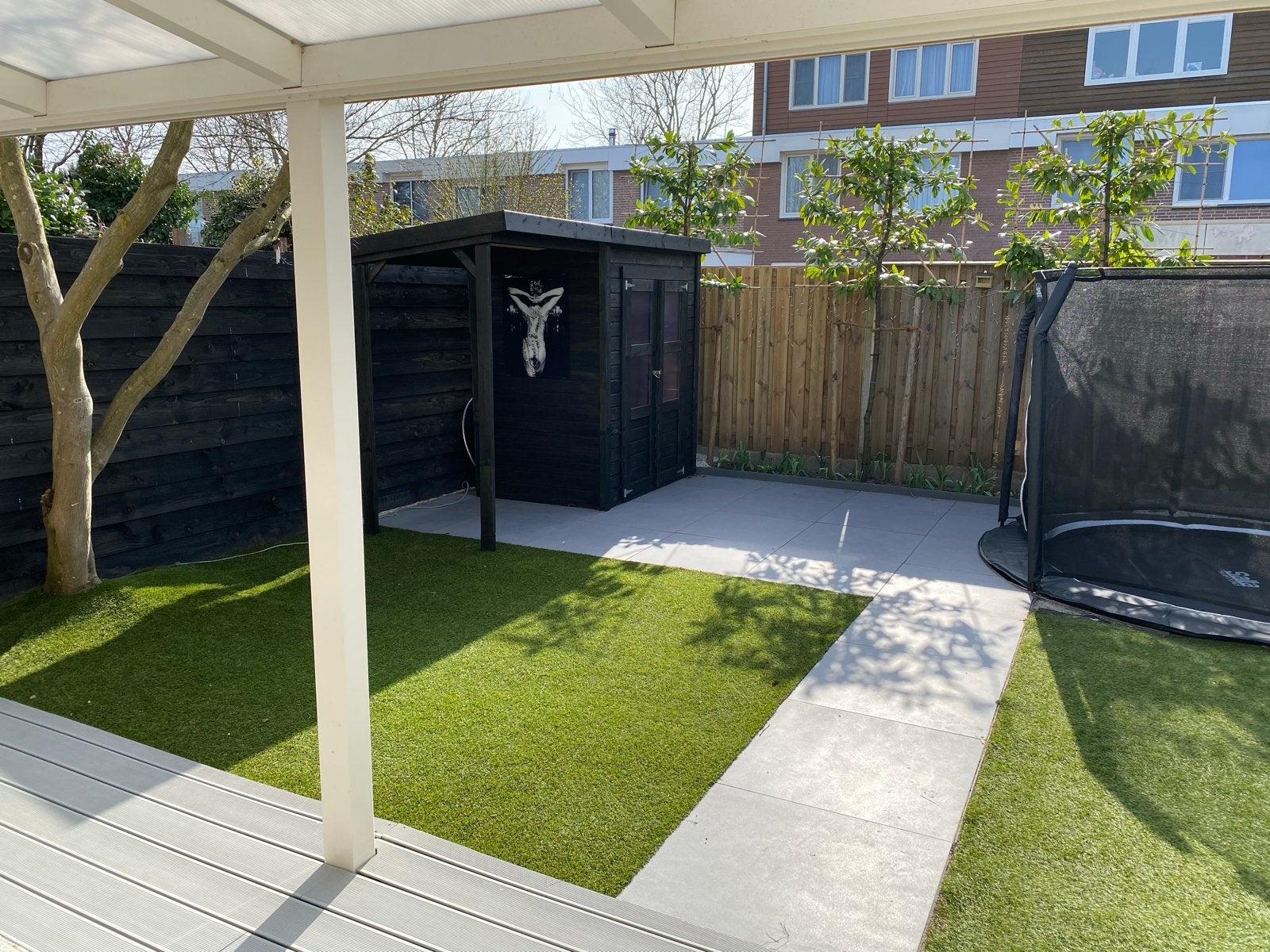 Keramische tuintegels 80x80x4 cm op beton 10m2, Ophalen, 60 cm of meer, Gebruikt, 10 m² of meer