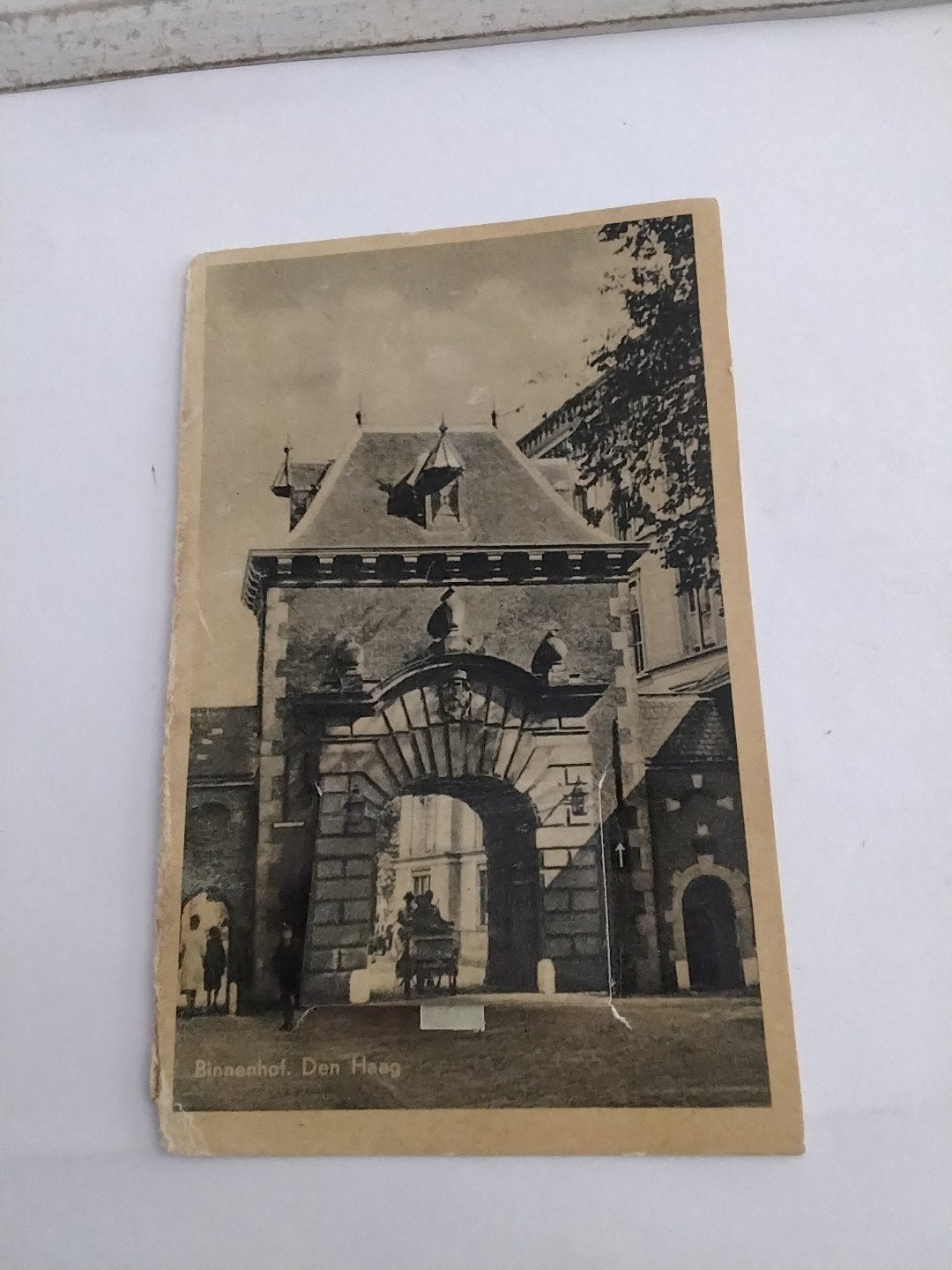 Antieke accordeon ansichtkaart Binnenhof Den Haag, Ophalen of Verzenden, Voor 1920, Gelopen, Zuid-Holland