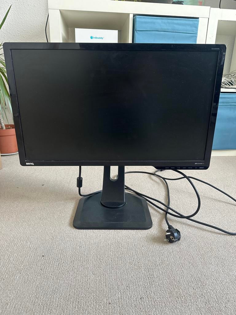 Benq Full HD 24 inch monitor G2420HDBL met Iiyama monitorarm, Gebruikt, Full HD, DVI, 60 Hz of minder