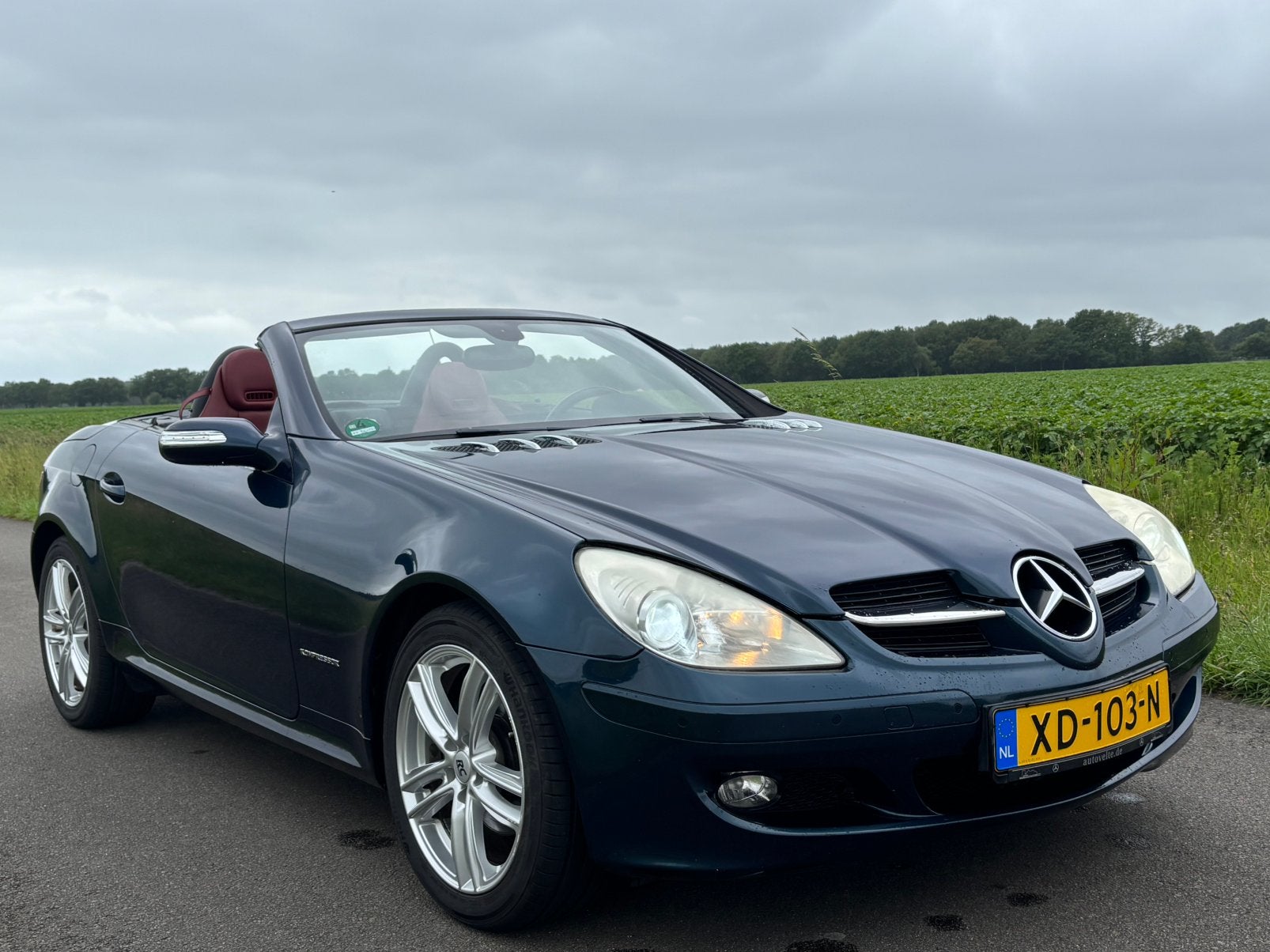 Mercedes-Benz SLK 1.8 Slk200 Kompr! Zeer netjes!, Auto's, Achterwielaandrijving, 4 cilinders, Blauw, 1796 cc