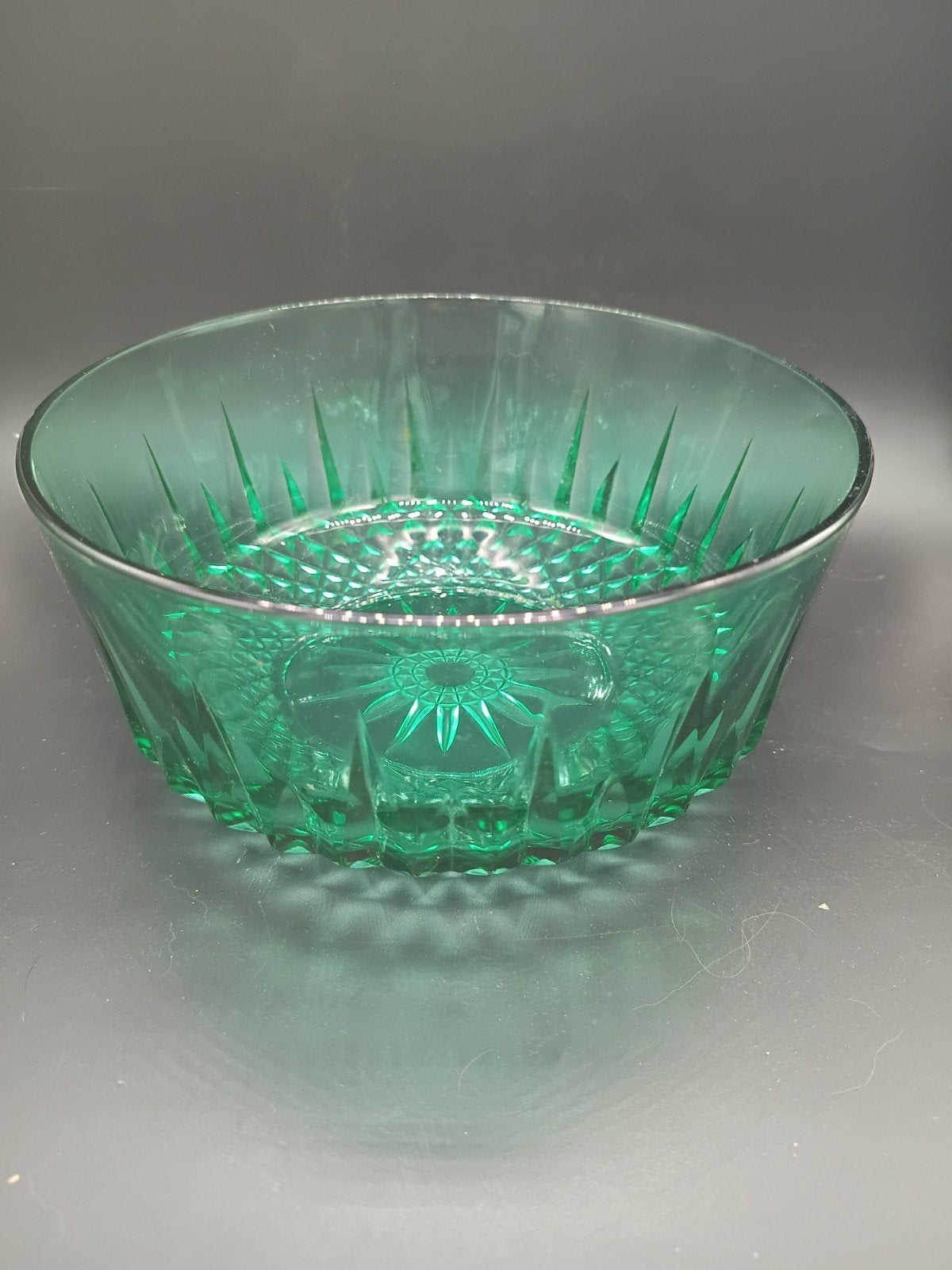 Jaren 70 Arcoroc France Groene Schaal - Vintage Glas, Ophalen of Verzenden