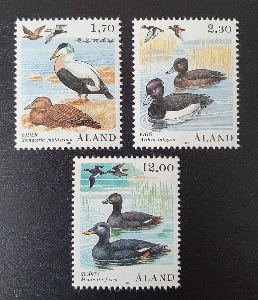 Aland 1987 Eenden Vogels Michel 20-22 postfris, Postzegels en Munten, Verzenden, Postfris, Dier of Natuur