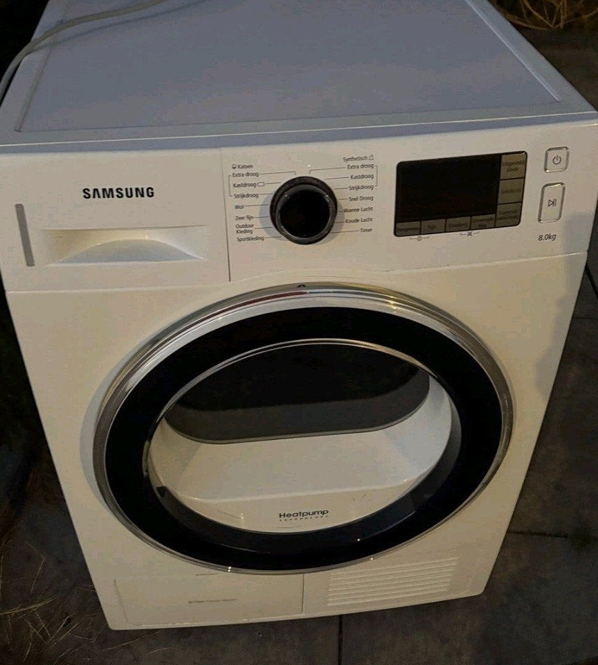 Goedwerkende Samsung 8 kg warmtepompdroger, Witgoed en Apparatuur, Ophalen, Gebruikt, Anti-kreukfase, 8 tot 10 kg