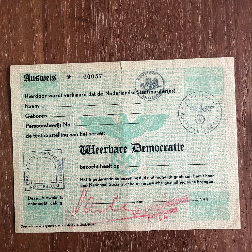 Maart 1946 Tentoonstelling Weerbare Democratie. Deze, Verzenden, Nederland, Overige typen