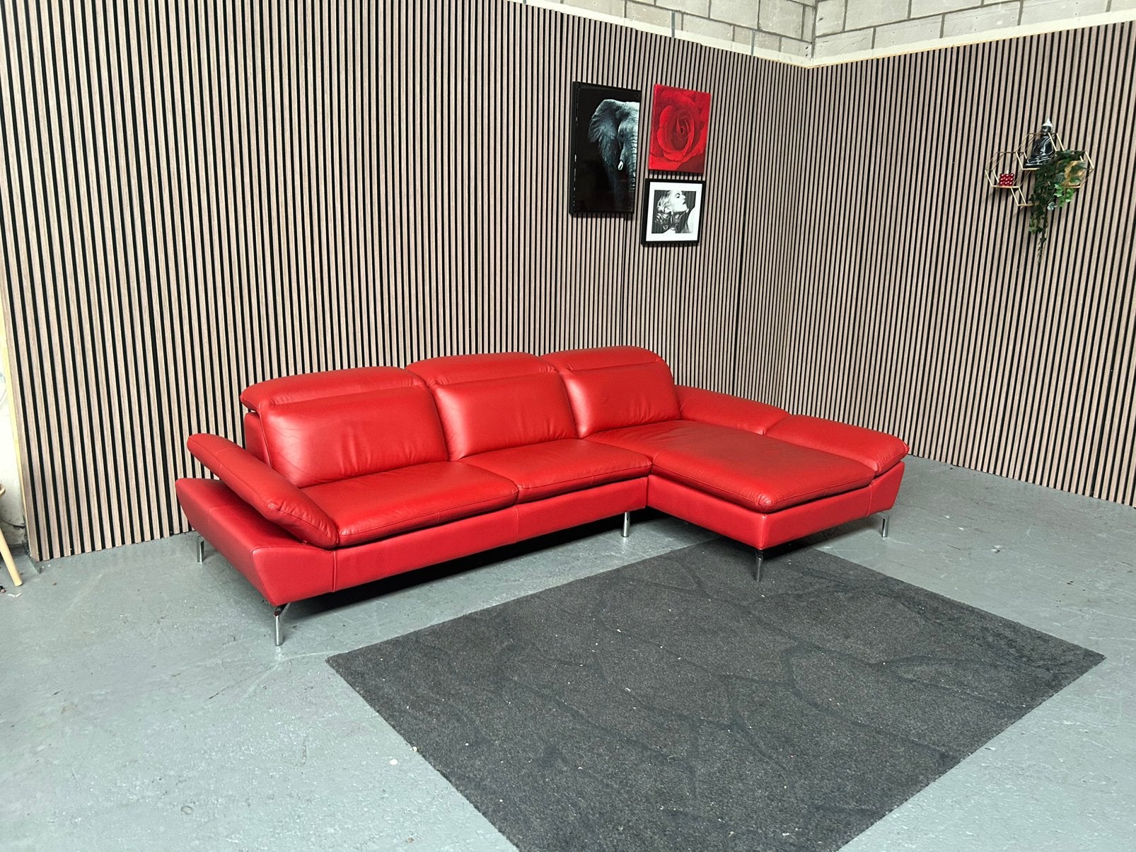 GRATIS LEVERING Loungebank Montel Leer 300X161 GEREINIGD, Hoekbank, 300 cm of meer, Leer, Ophalen of Verzenden