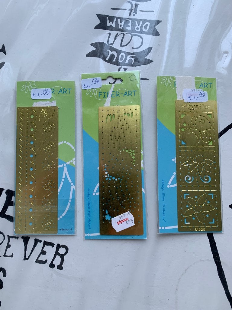 3 Fiber Art Borduur Embossing mallen - Nieuw in verpakking, Ophalen of Verzenden, Nieuw, Overige thema's, Pons of Mal