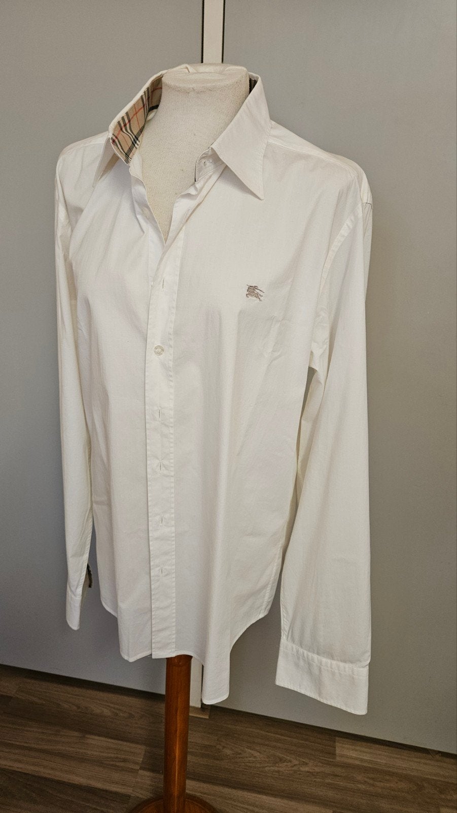 Burberry overhemd xxl, Kleding | Heren, Wit, Ophalen of Verzenden, Zo goed als nieuw, Overige halswijdtes