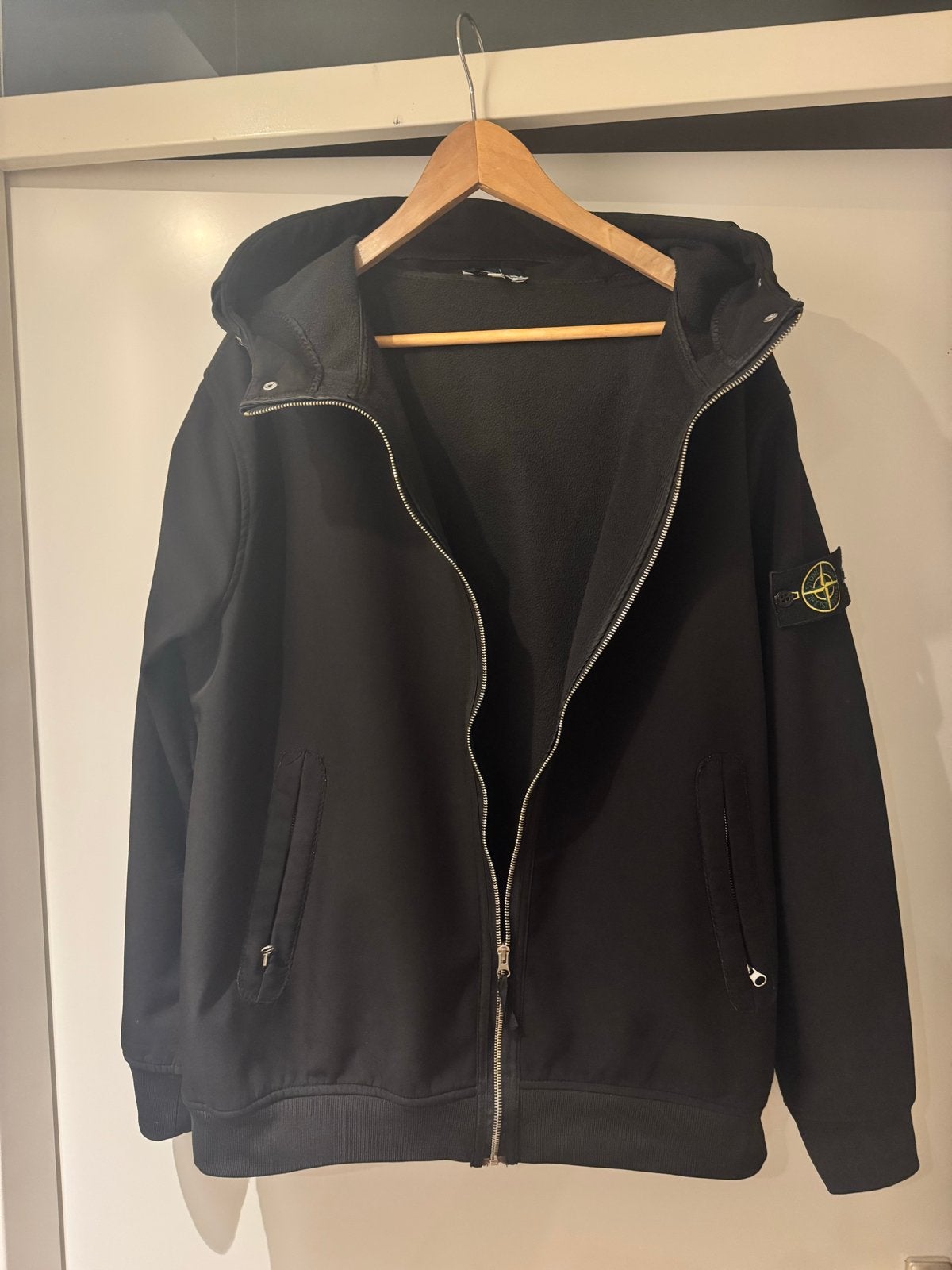 Stone Island Softshell Jas Zwart XL, Ophalen of Verzenden, Zo goed als nieuw, Maat 46/48 (XL) of groter, Zwart