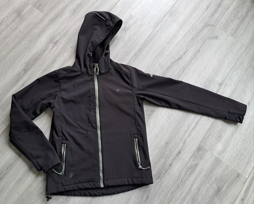 Mountain Peak softshell jas - maat 152 - zwart met groen, Ophalen of Verzenden, Zo goed als nieuw, Jongen of Meisje, Jas