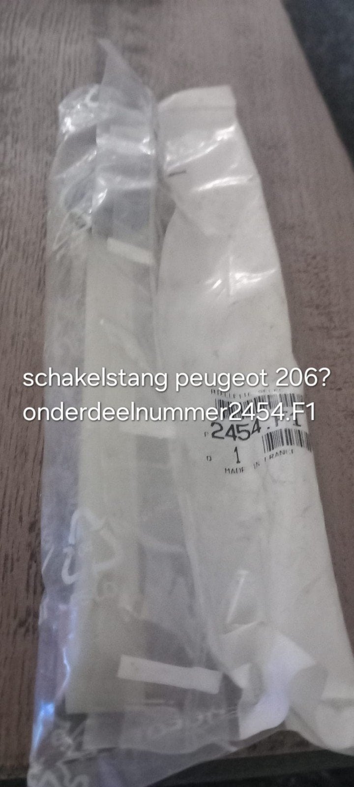 Schakelstang Peugeot 206 - Onderdeelnummer 2454.F1, Auto-onderdelen, Ophalen of Verzenden, Nieuw, Peugeot