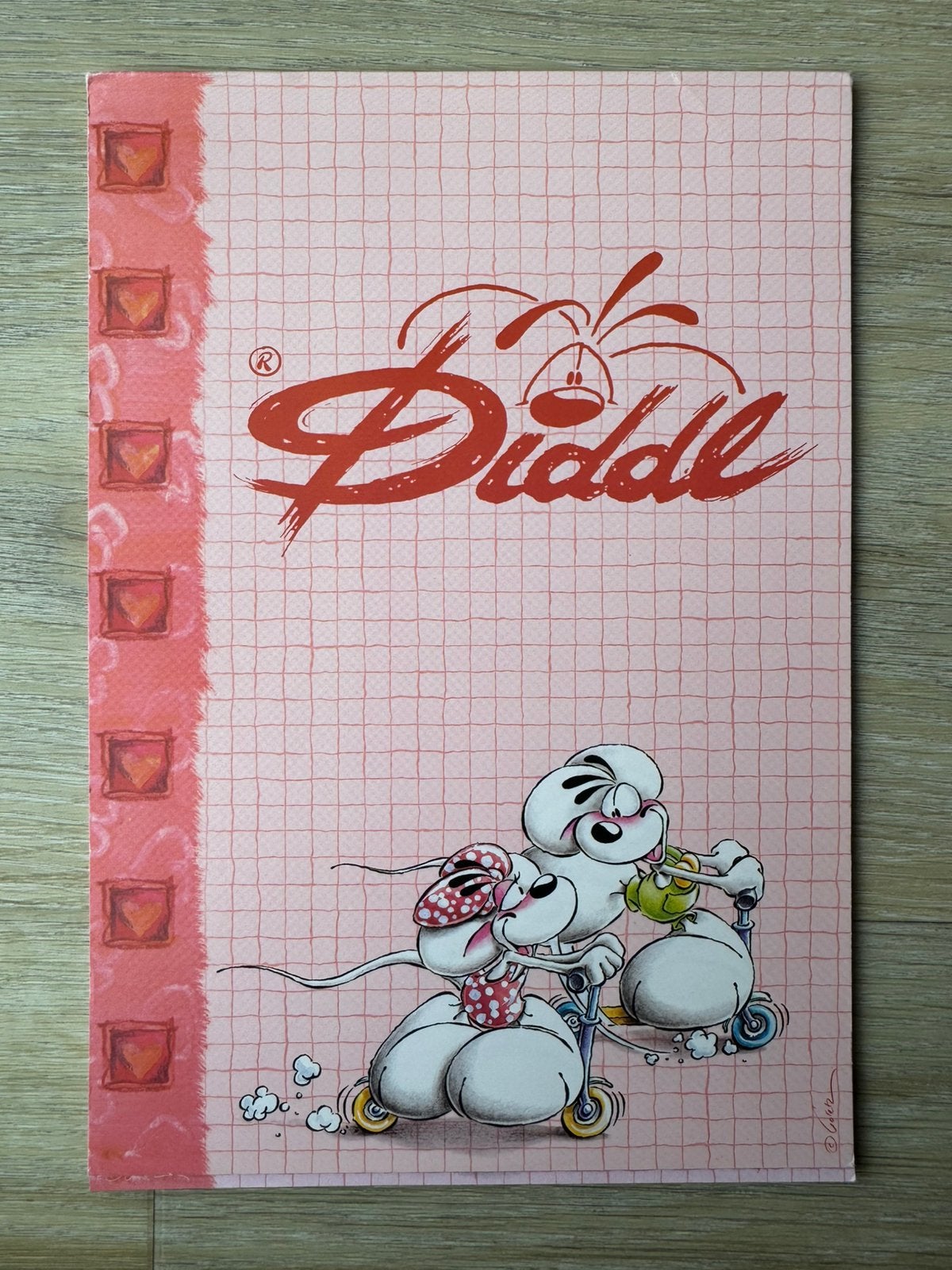 Vintage Diddl notitieblok Diddlina op step 6bladen origineel, Verzenden, Zo goed als nieuw, Papier, Kaart of Schrift