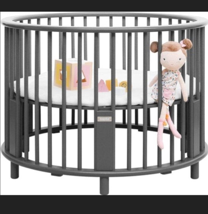 Ronde bopita box antraciet grijs op wieltjes, Kinderen en Baby's, Boxen, Ophalen, Gebruikt, Rond, Wieltjes
