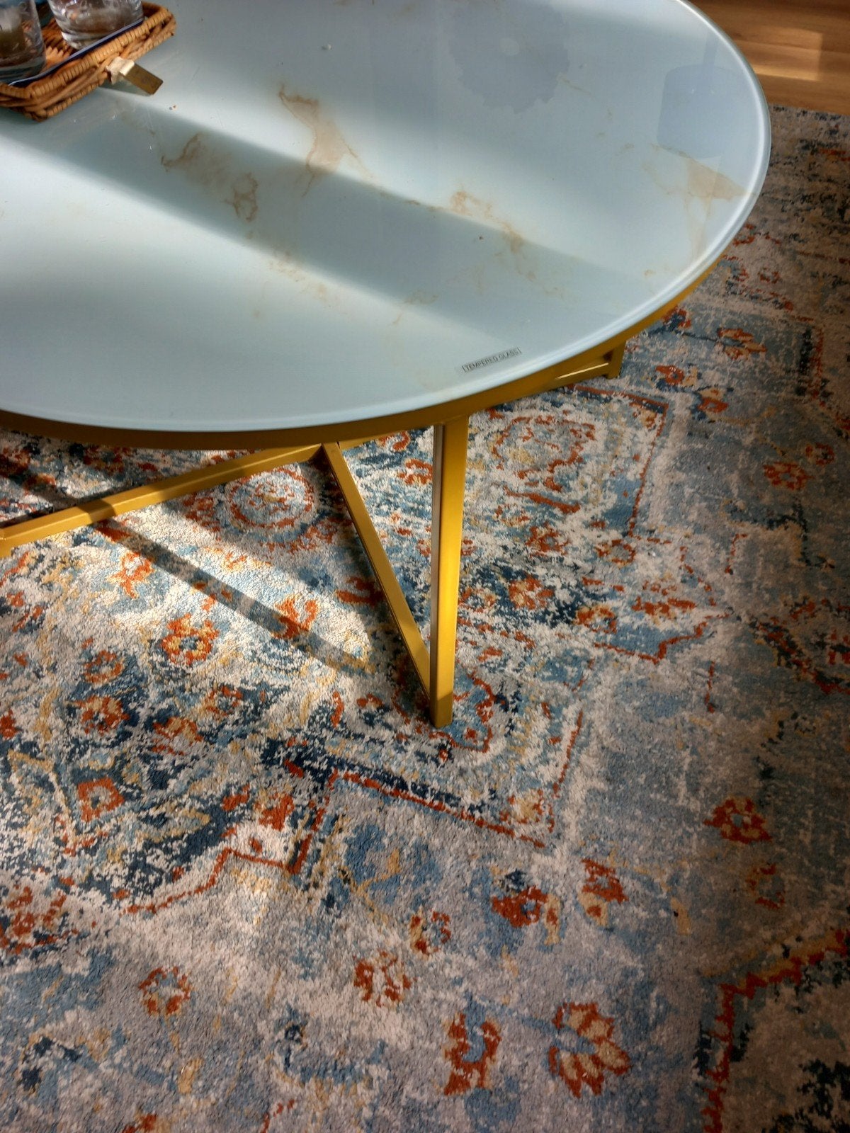 GLAZEN SALONTAFEL, Ophalen, 100 tot 150 cm, Rond, 50 tot 100 cm