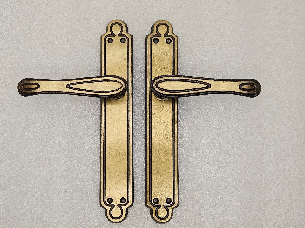 Setje vintage Bronskleurig Deurbeslag set nr.1, Ophalen of Verzenden
