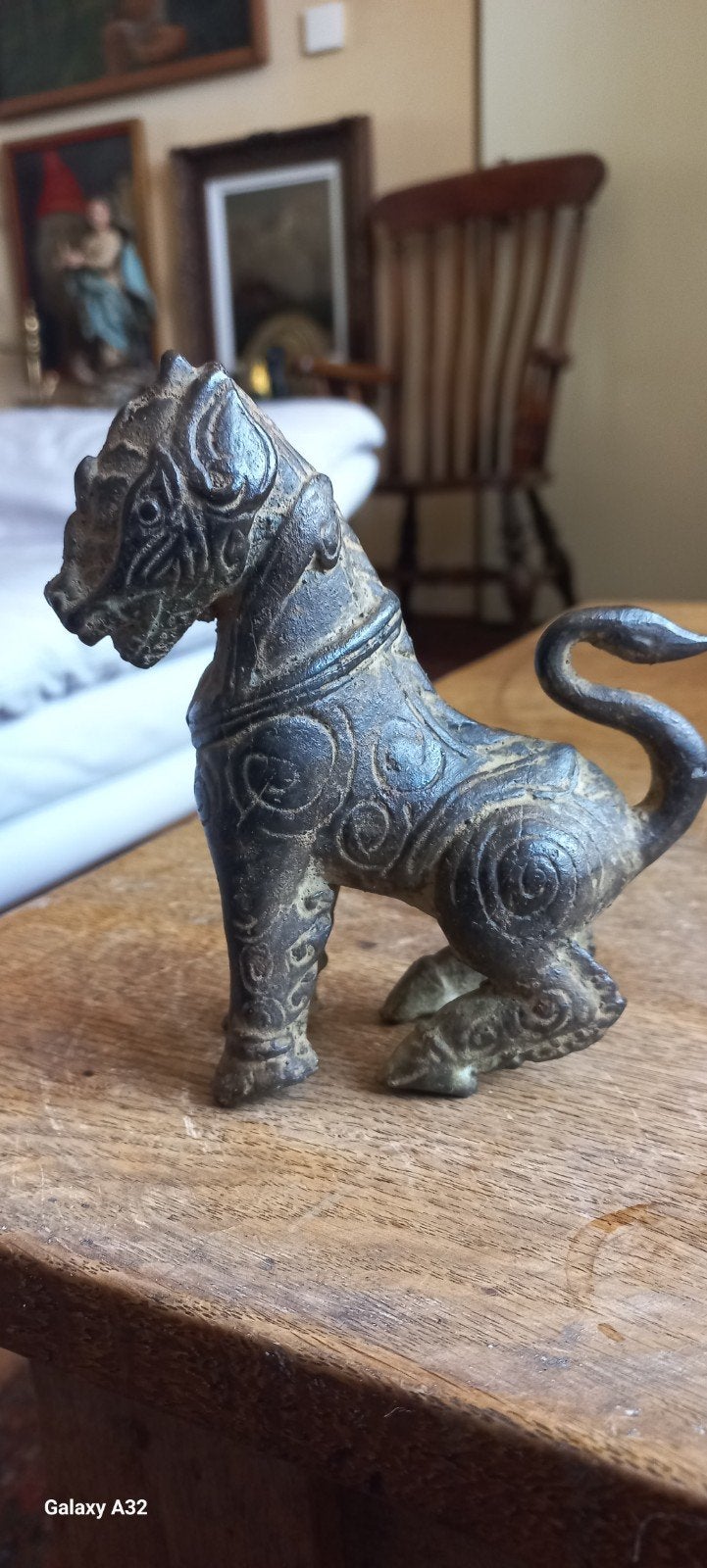 Vroeg bronzen beeldje Leeuw - Chinees, Antiek en Kunst, Ophalen