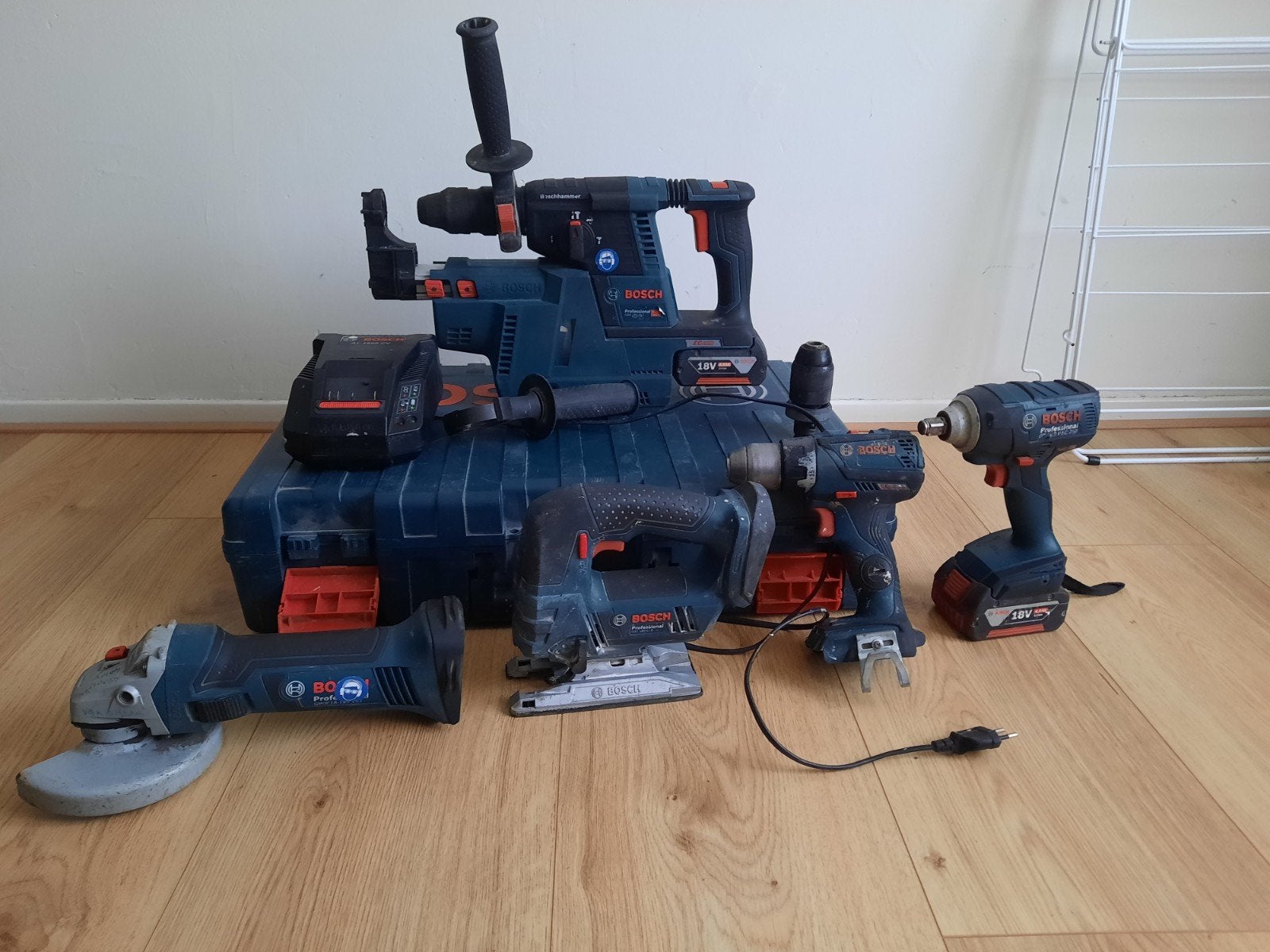 Bosch Professional Gereedschap Set Boorhamer, Schroefmachin, Ophalen, Gebruikt, Overige typen, Klopboormechanisme