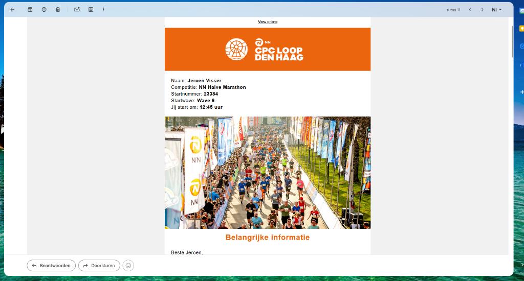 CPC Den haag Halve marathon ticket, Geen naam, Wave 6, Eén persoon, Maart