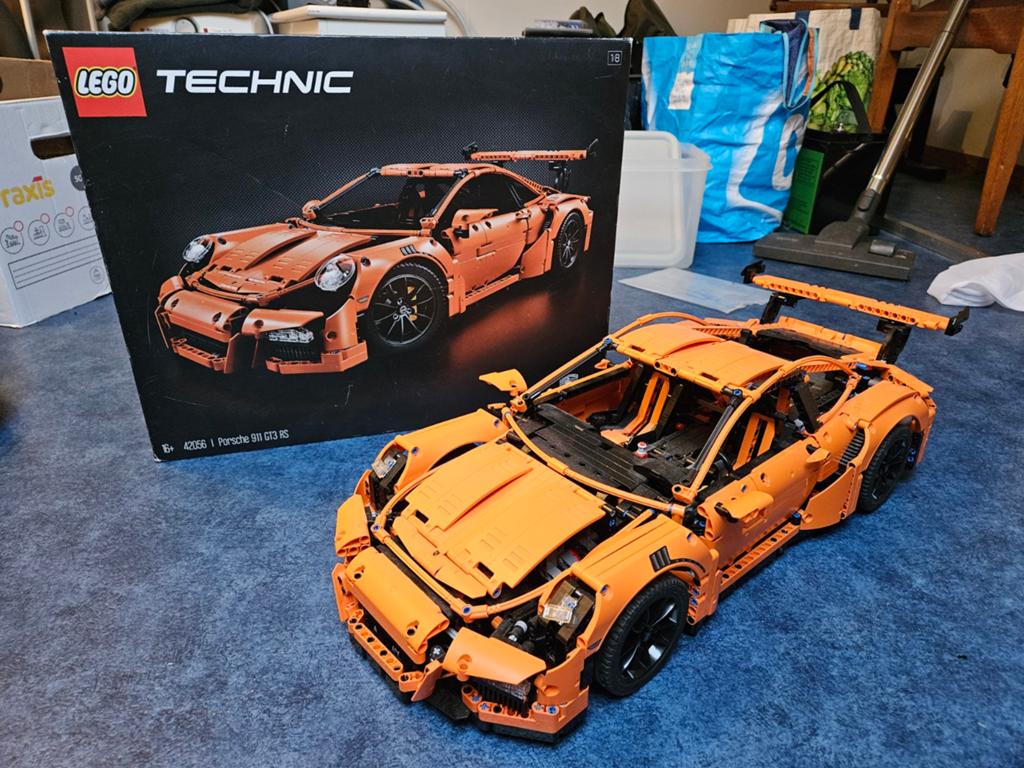 LEGO Technic Porsche 911 GT3 RS 42056 – opgebouwd, met doos, Ophalen of Verzenden, Zo goed als nieuw