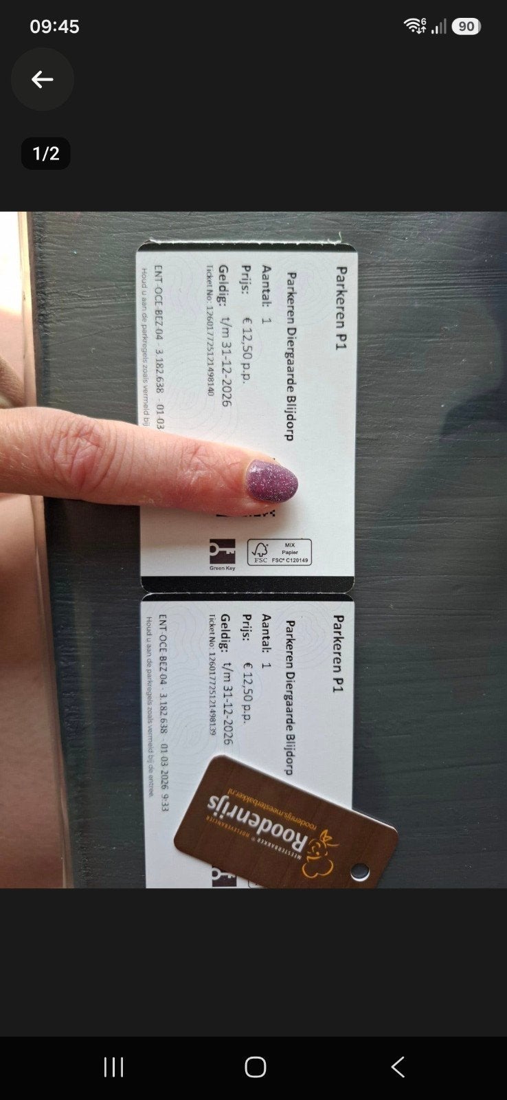 parkeertickets Blijdorp, Kortingsbon