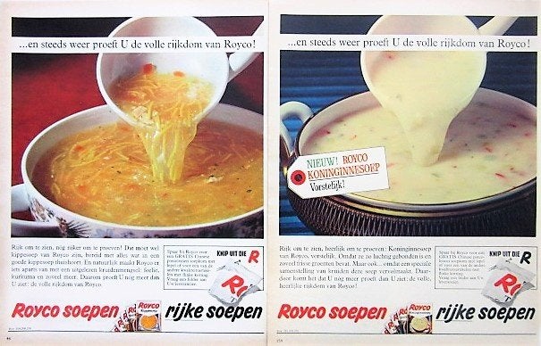 41 vintage advertenties reclames Royco soep 1950-66 soepen, Verzamelen, Ophalen of Verzenden, Gebruikt, Overige typen