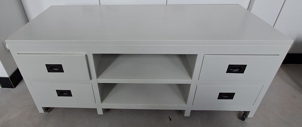Teak TV-kastje, Ophalen, Gebruikt, 100 tot 150 cm, Teakhout
