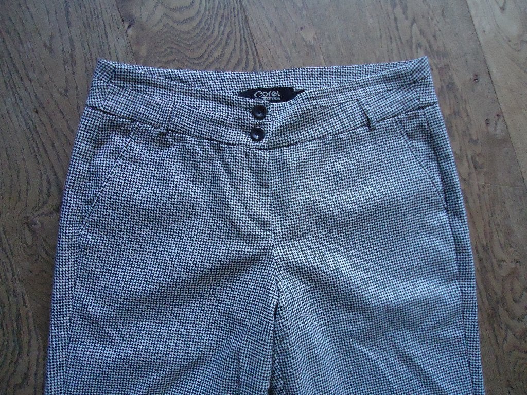 z.g.a.n. zwart/witte Corel broek maat 40, Kleding | Dames, Zwart, Ophalen of Verzenden, Zo goed als nieuw, Lang