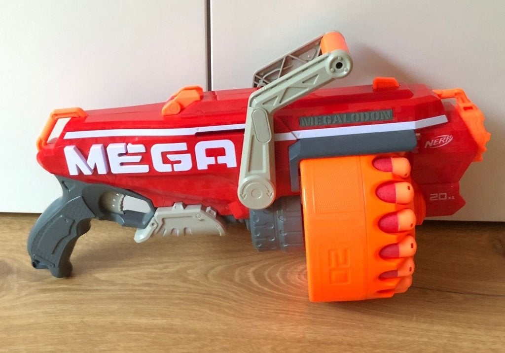 Nerf N-Strike Mega Megalodon Blaster, Ophalen, Zo goed als nieuw