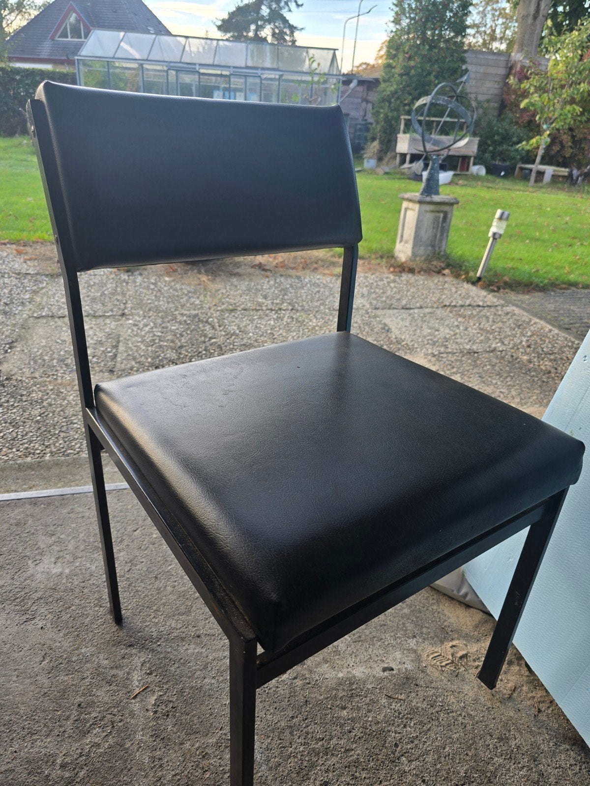 4 Zwarte stoelen met metalen frame Pastoe sm007 Cees Braakma, Huis en Inrichting, Ophalen, Gebruikt, Modern, Industrieel, Zwart