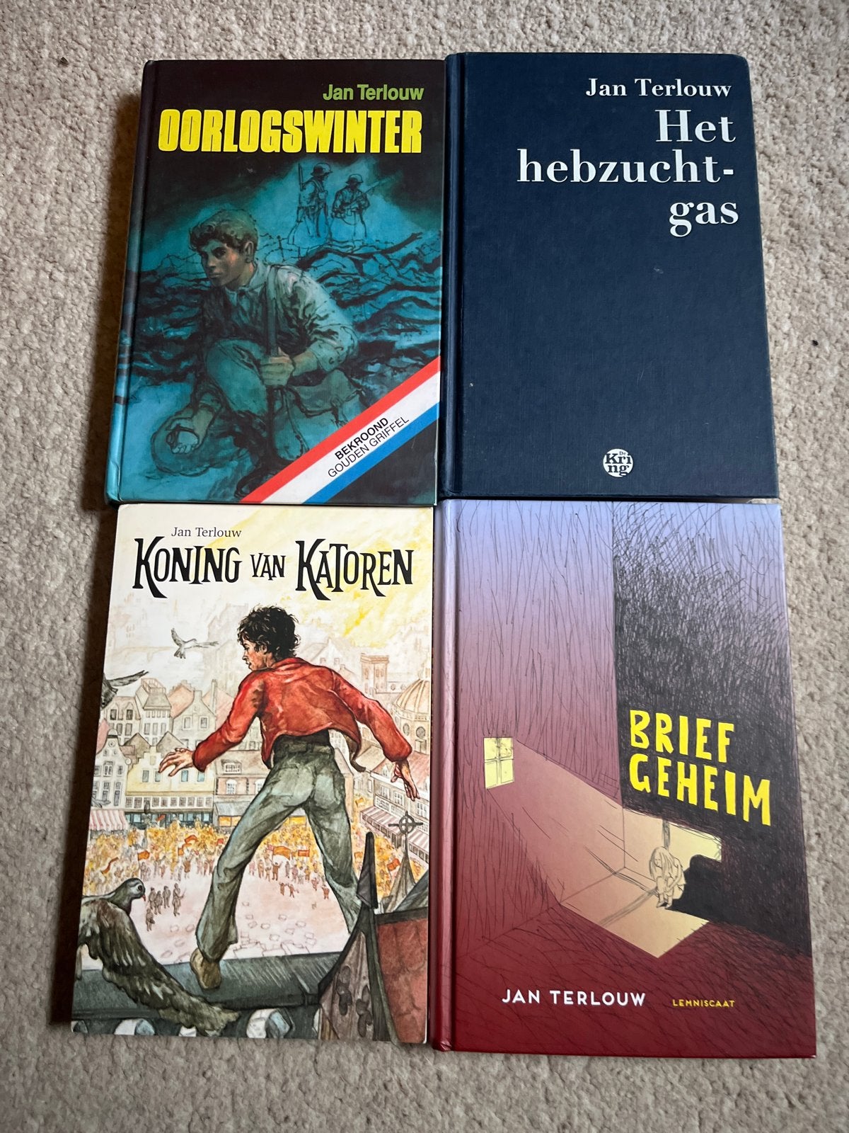 Jan Terlouw Boeken: Oorlogswinter, Het hebzuchtgas, Koning v, Ophalen of Verzenden, Gelezen, Nederland