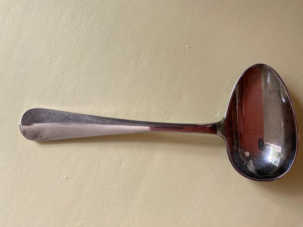 Antieke lepel, verzilverd, kinderlepel, Antiek en Kunst, Antiek | Bestek, Verzenden