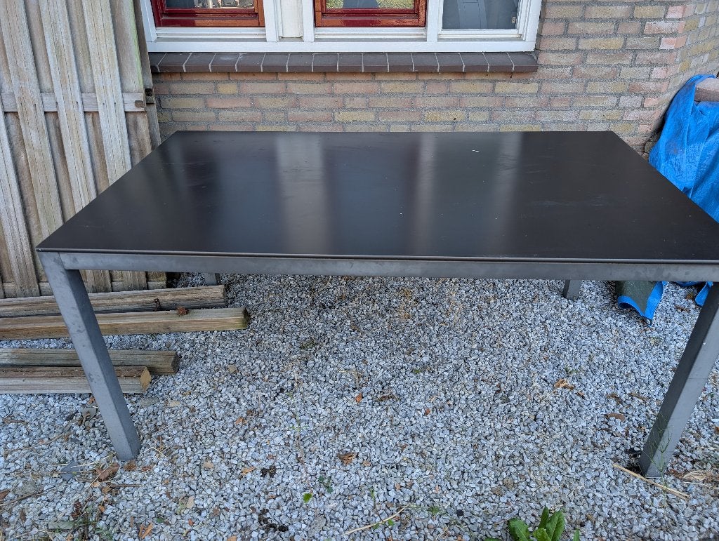 Gratis tuintafel, 180 bij 90, Ophalen, Gebruikt, Rechthoekig, Metaal