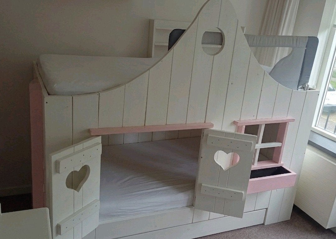 Bed bedhuisje Amsterdam, Kinderen en Baby's, Ophalen, Zo goed als nieuw, 180 cm of meer, 85 tot 100 cm