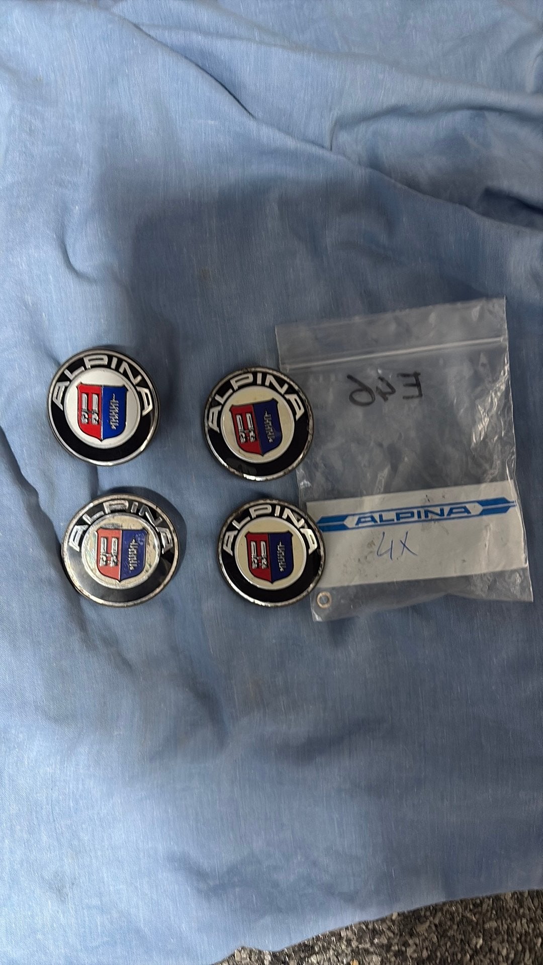 Set gebruikte alpina wielnaafkap voor een bmw E46, Ophalen of Verzenden