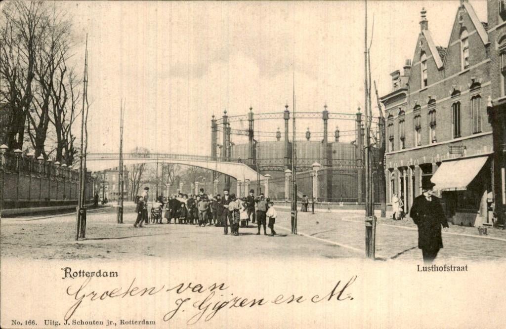 Rotterdam - Lusthofstraat - Gashouder, Ophalen of Verzenden, Voor 1920, Gelopen, Zuid-Holland