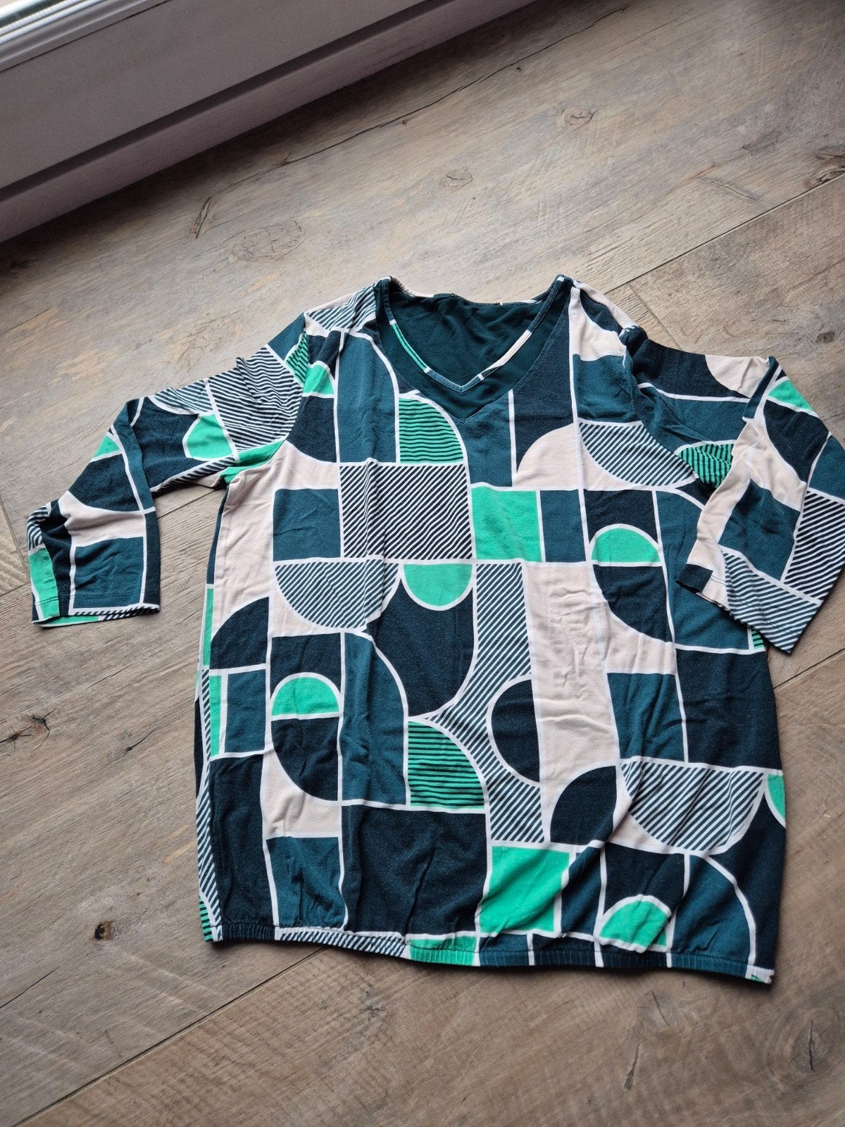 Bonita shirt met geometrische print, maat M, Maat 38/40 (M), Meerkleurig, Bonita, Ophalen of Verzenden