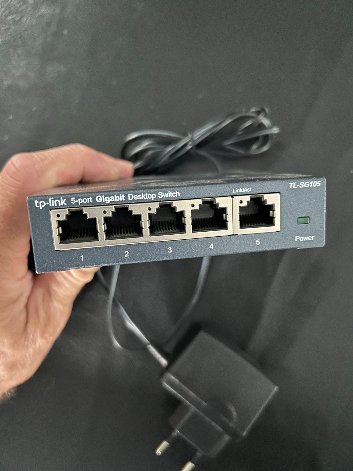 TP-Link TL-SG105 5-poorts Gigabit Desktop Switch, Computers en Software, Netwerk switches, Ophalen of Verzenden, Gebruikt