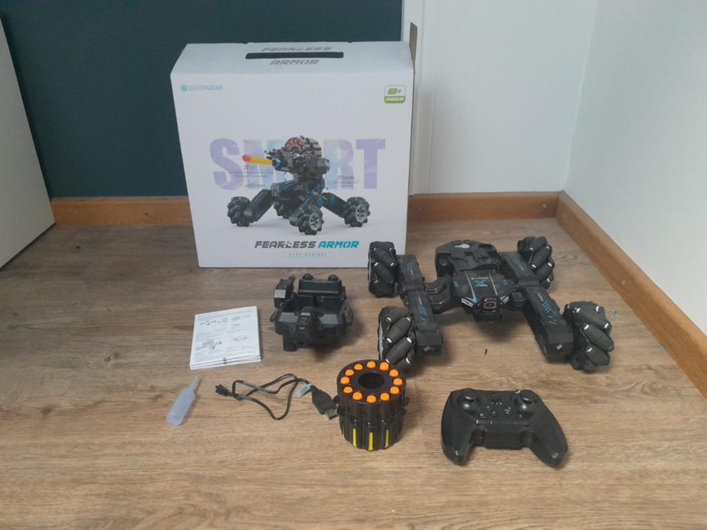 RC Auto met soft bullet gun - Silvergear, Ophalen of Verzenden