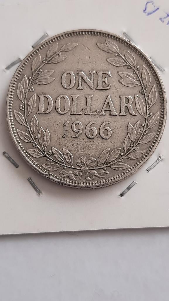 Liberia 1 dollar 1966 KM# 18a. 1 Oplage: 1.000.000., Postzegels en Munten, Munten | Afrika, Ophalen of Verzenden, Overige landen