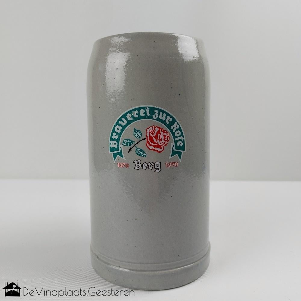 Oude liter bierpul - 100 Jahr Brauerei zur Rose, Ophalen of Verzenden, Zo goed als nieuw, Pul(len), Overige merken