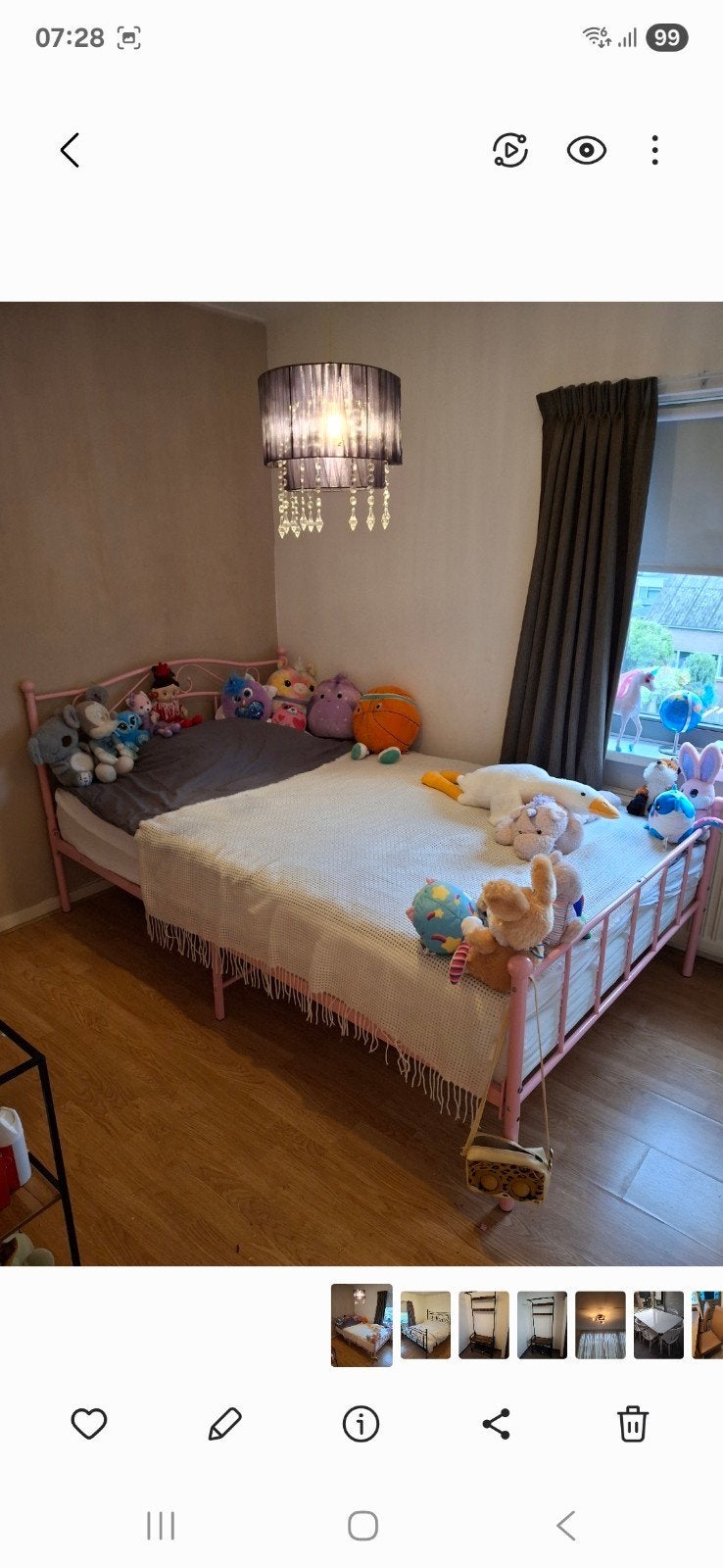 Bed twijfelaar, Huis en Inrichting, Ophalen, Zo goed als nieuw, Twijfelaar